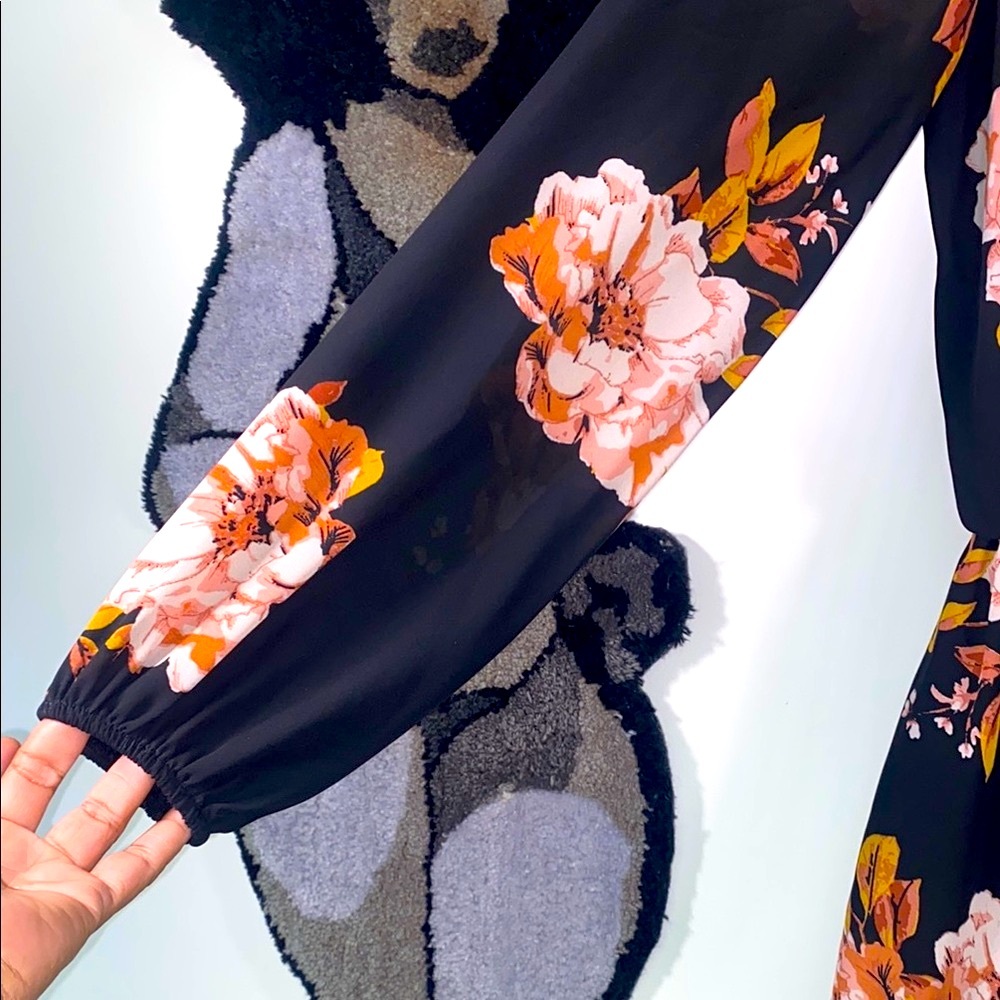 Charlotte Russe Black Floral Romper - Picture 8 of 9